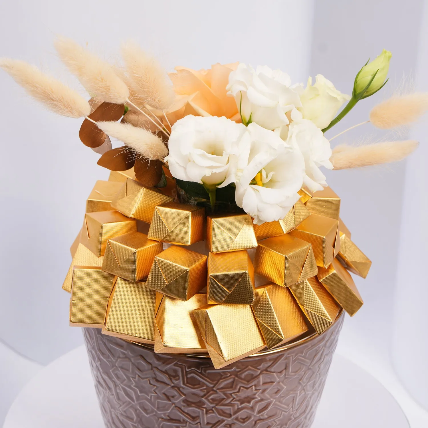 Otantik Home - Delicious Chocolates- Brown & Gold Bowl