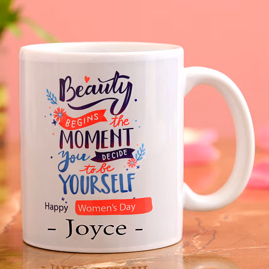 Happy Womens Day Personalised White Mug