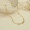Elegant Mother's Garden: Floral Arrangement & Gold-Finish Necklace Gift Set