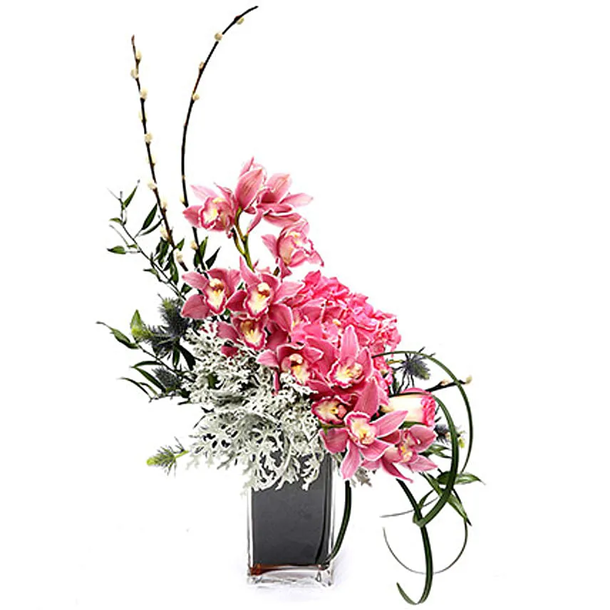 Exquisite Roses and Hydrangea Arrangement