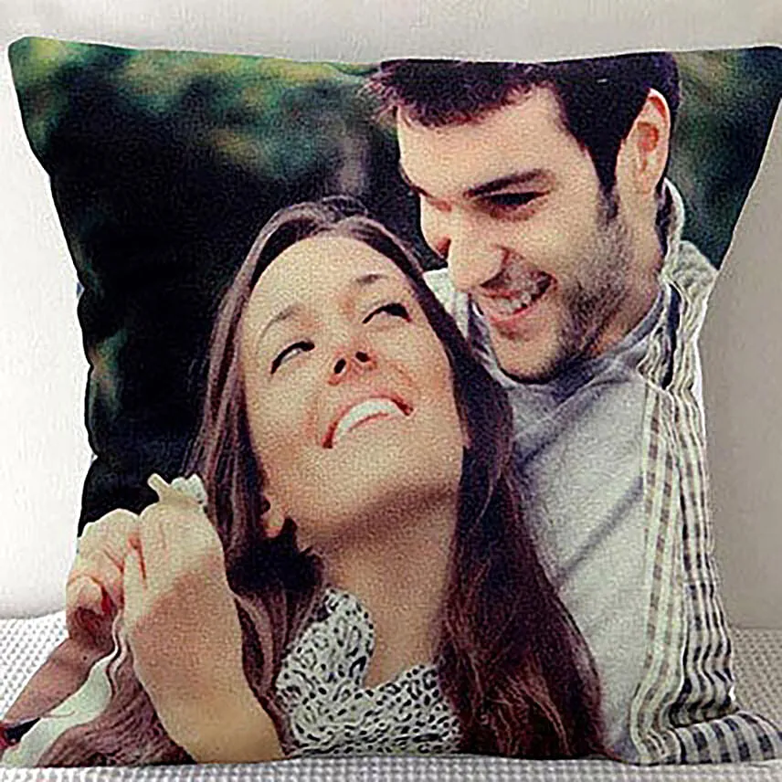 Chocolate Cake With Personalized Cushion