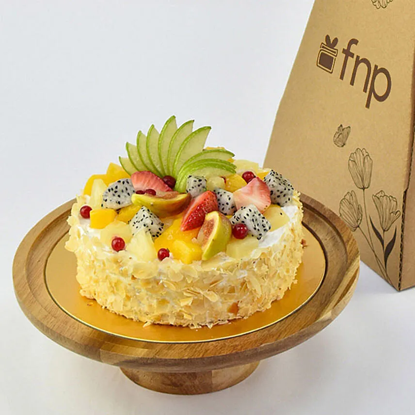 Vegan Fruit Cake and  Flowers