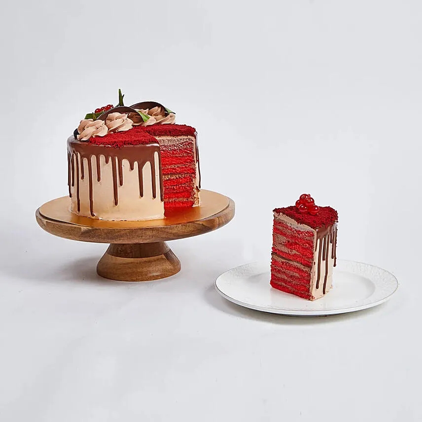 Chocolaty Red Velvet Eggless Cake 12 Portion