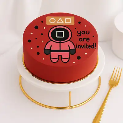 Squid Squad Celebration Cake - Perfect for Fans!