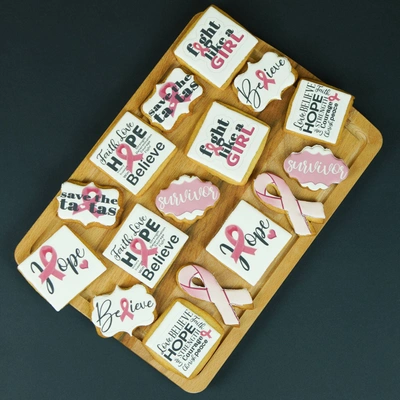 Hope and Strength Inspirational Wishes Cookies - Elegant Gift Box of 15