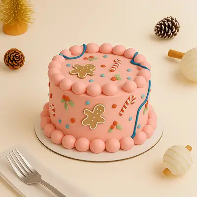 Festive Gingerbread Candy Delight Cake - Perfect for Celebrations - Chocolate