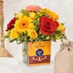 Sparks of Joy Deepavali Flower Arrangement with Almonds and Cashews