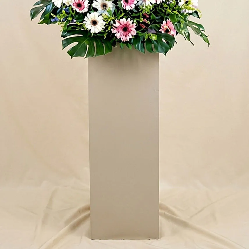 Serene Mixed Flowers Stand