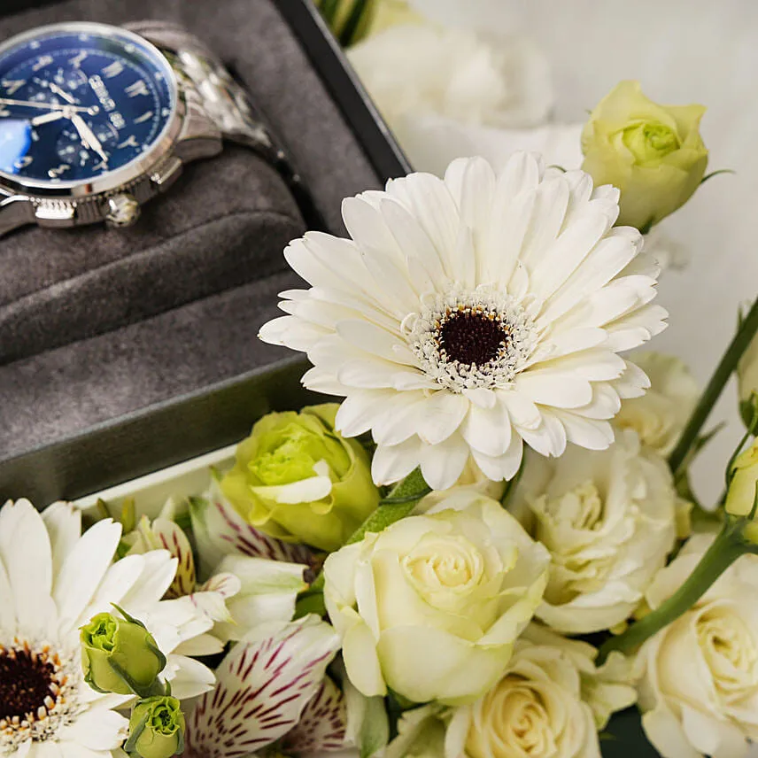 Flowers with Watch by Cerruti 1881 For Him