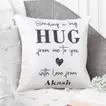 Personalized Big Hug Cushion with Custom Name - Soft Polyester, 15x15 Inches