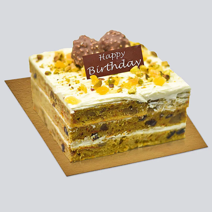 Tasty Carrot Cake For Birthday
