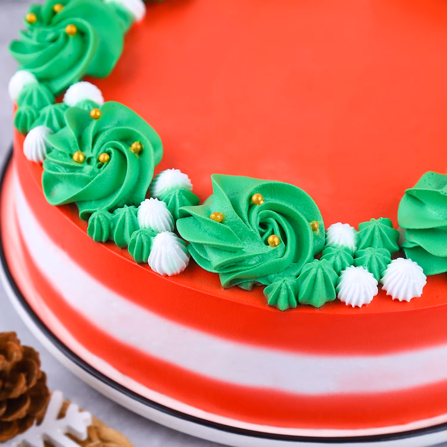 Festive Jolly Christmas Chocolate Cake - 1 Kg Cream Delight