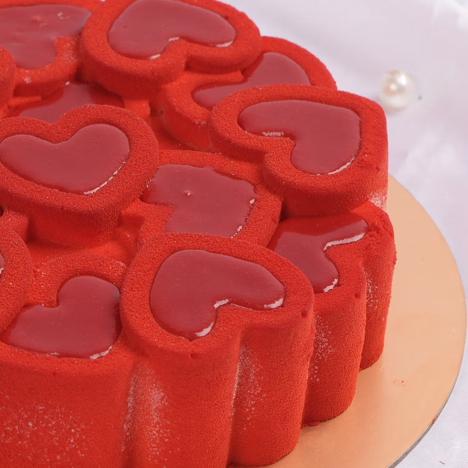 Sweetheart’s Red Velvet Heart-Shaped Delight
