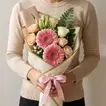 Dignified Mixed Flowers Hand Bouquet