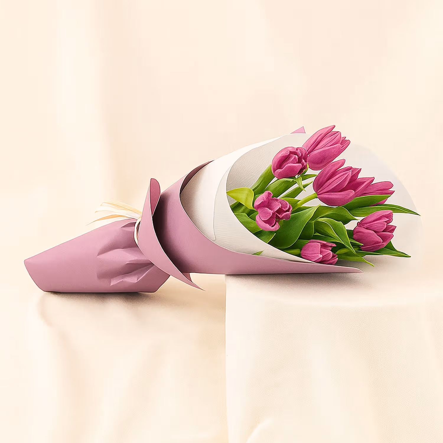Elegant Bouquet of 7 Purple Tulips - Perfect for Any Occasion