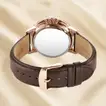 Titan Light Leather Men's Multifunction Watch - Elegant Brown Dial with Leather Strap
