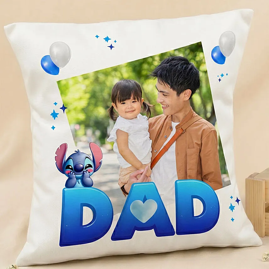 Personalised Lilo and Stitch Fathers Day Mug & Cushion