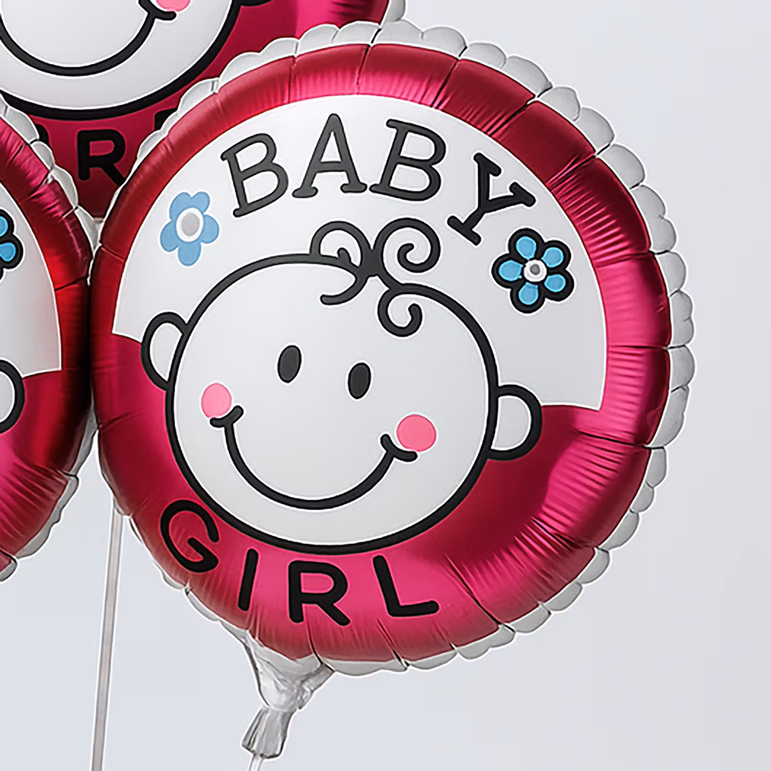 Adorable Baby Girl Foil Helium Balloons - Set of 3
