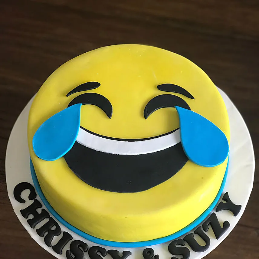 Tears Of Joy Emoji Coffee Cake 6 inches Eggless