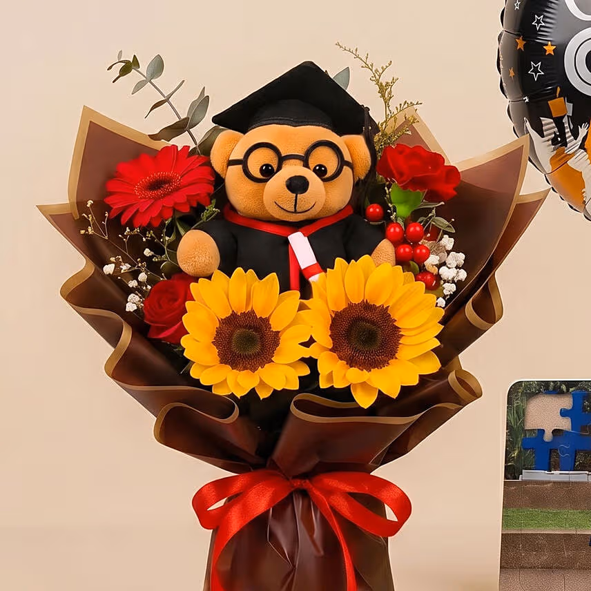 Graduation Jigsaw Puzzle & Flowers