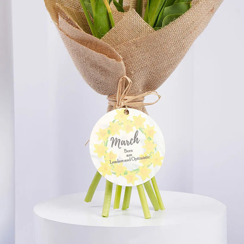 Daffodils withTulips Birthday Flower Bouquet