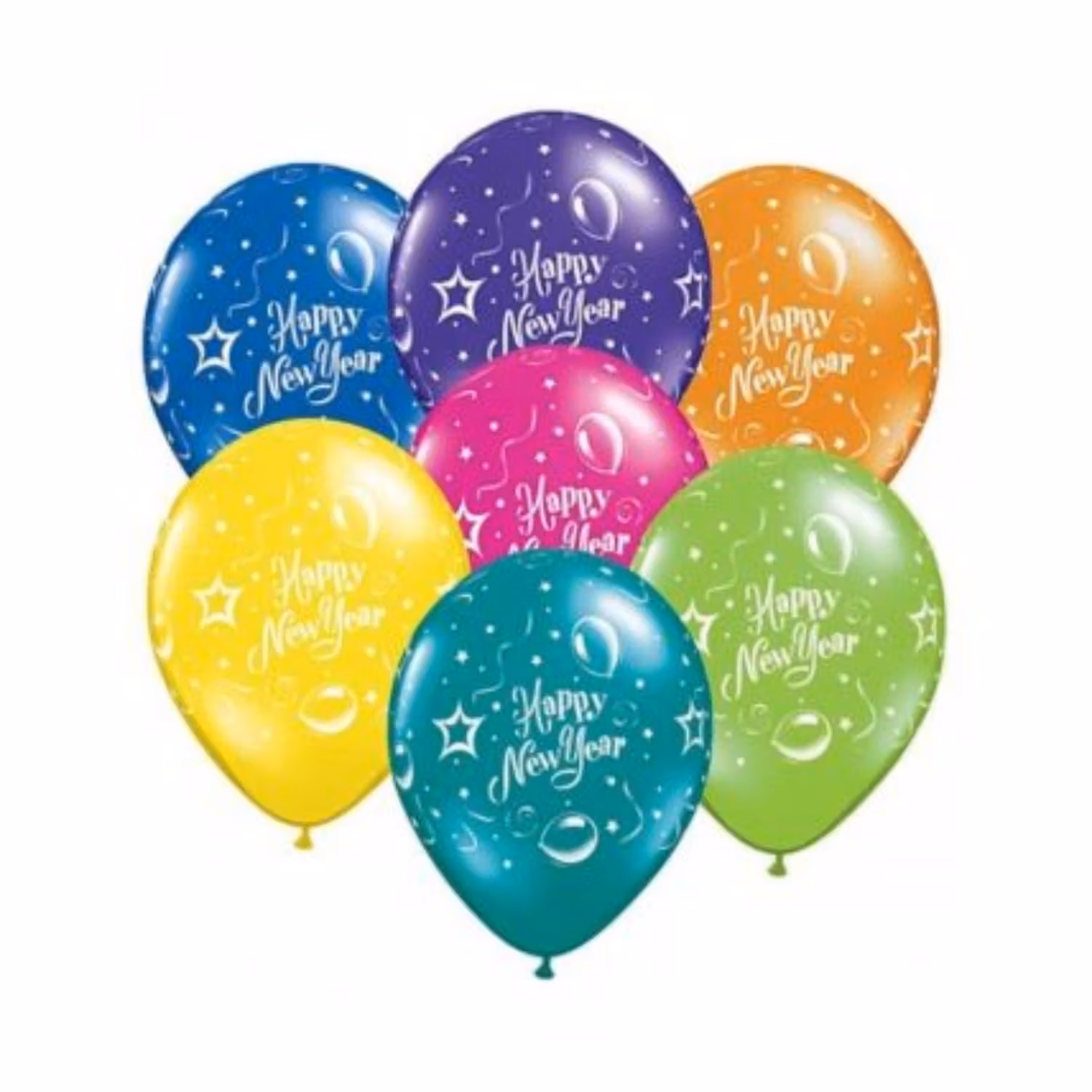 Happy New Year Latex Balloon Set Of 6