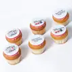 Delicious Vanilla Happy Anniversary Cupcakes - Set of 6