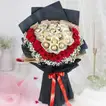 Luxurious Premium Rocher Bouquet with Red Roses and Ferrero Chocolates