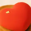 قلب أحمر مفعم بالحب - كيك