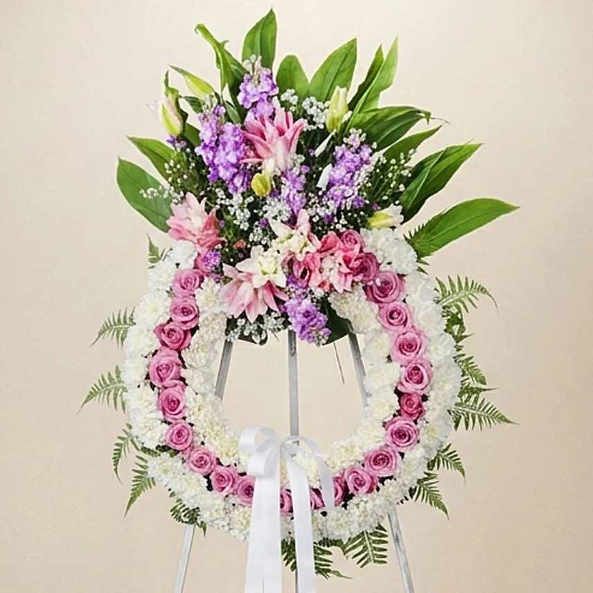 Condolences Flowers Wreath Stand