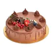 Delightful Chocolate Fudge Cake & Vibrant Birthday Flower Arrangement