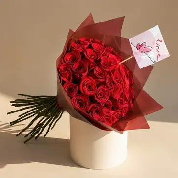 When Love Speaks: Exquisite of 35 Red Roses - Bouquet