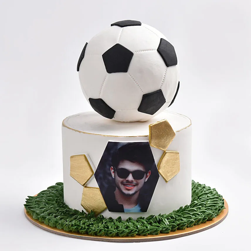 Kickoff Chocolate Photo Cake