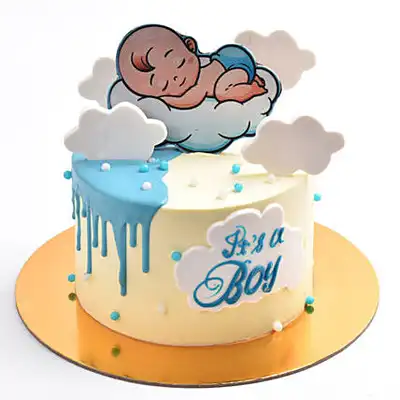Charming 'It's a Boy' Baby Shower Chocolate Cake