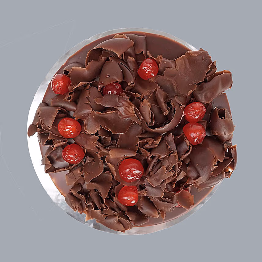 Dripping Red Cherries Black Forest Cake