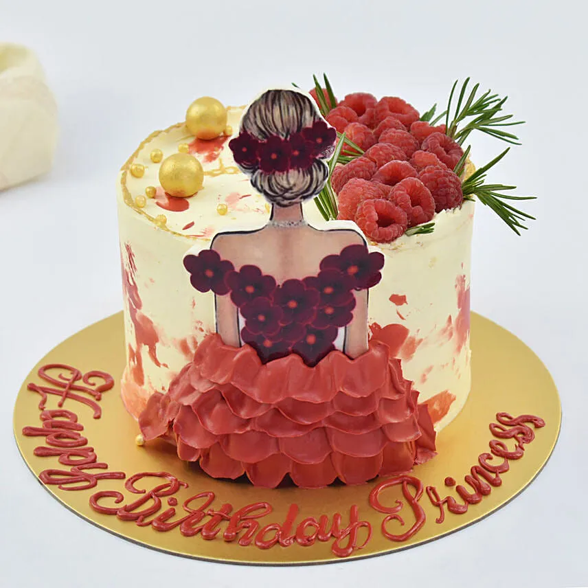 Happy Birthday Princess Vanilla Cake