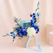  Ocean Blue Tea With Orchid n Rose Flower Box