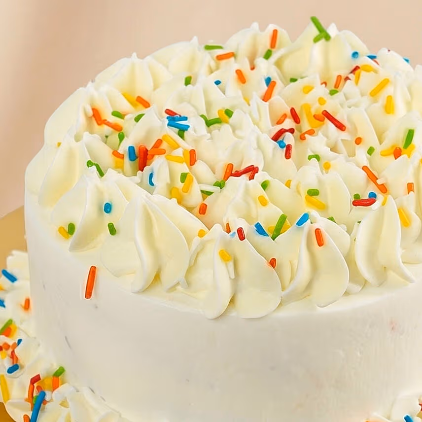 Eggless Vanilla Confetti Mini Cake 4 inches
