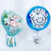 Empire Chocolate Gift Set: Baby Blue Box with Bouquet & Baby Boy Balloon - Chocolate 9 Pcs