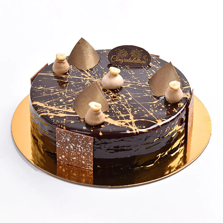 Congratulation Chocolate Hazelnut Cake