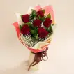 Elegant Love Bouquet with 6 Red Roses
