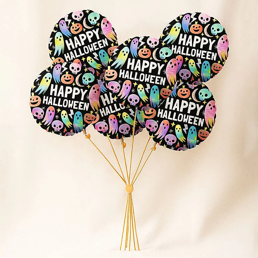 Halloween Round Foil Balloon Bunch of 6