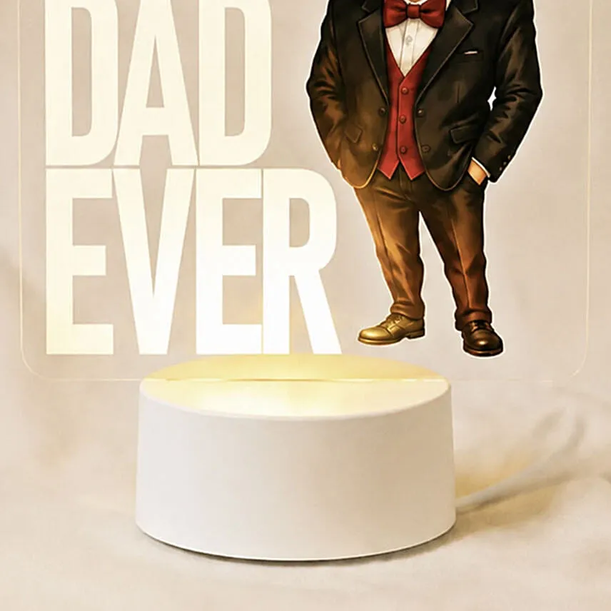 Best Dad Ever LED Lamp for Fathers Day