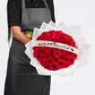 Stunning Graduation Special Bouquet: Celebrate with 50 Red Roses