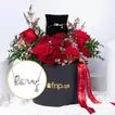 Timeless Valentine Red Roses with Elegant Noqoosh Necklace - A Gift of Love