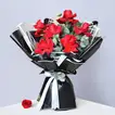 Elegant Roses Bouquet With Chocolate Cake - 6 Stems