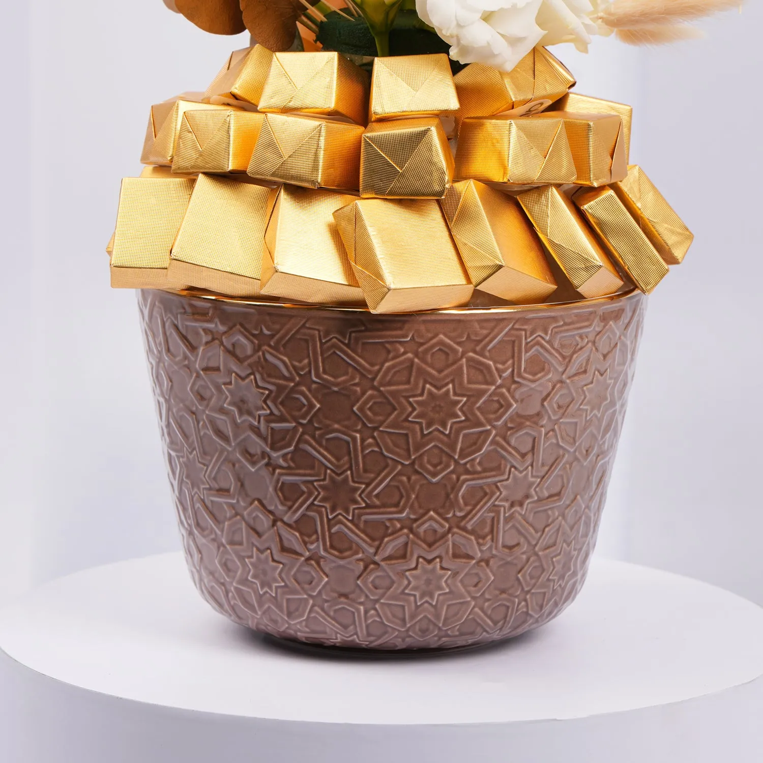 Otantik Home - Delicious Chocolates- Brown & Gold Bowl