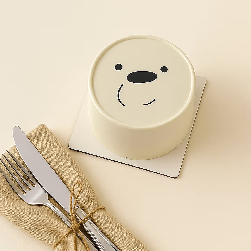 Cute White Bear Celebration Cake