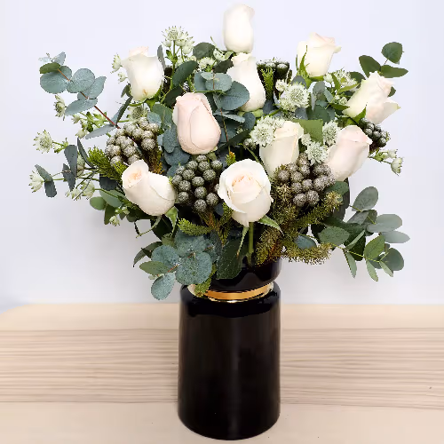 Senorita Roses In A Vase