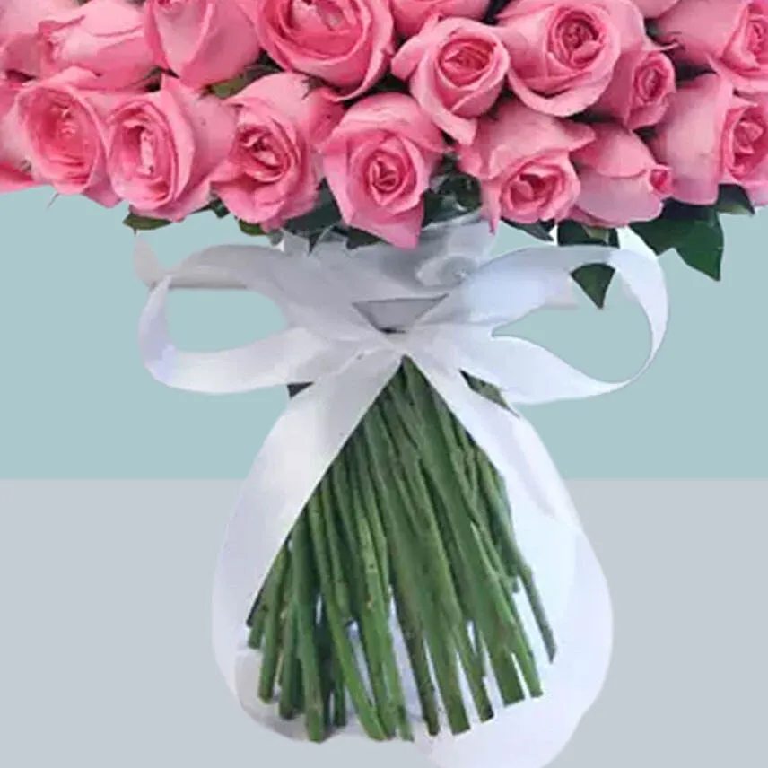 99 Pink Roses Bouquet For Valentine